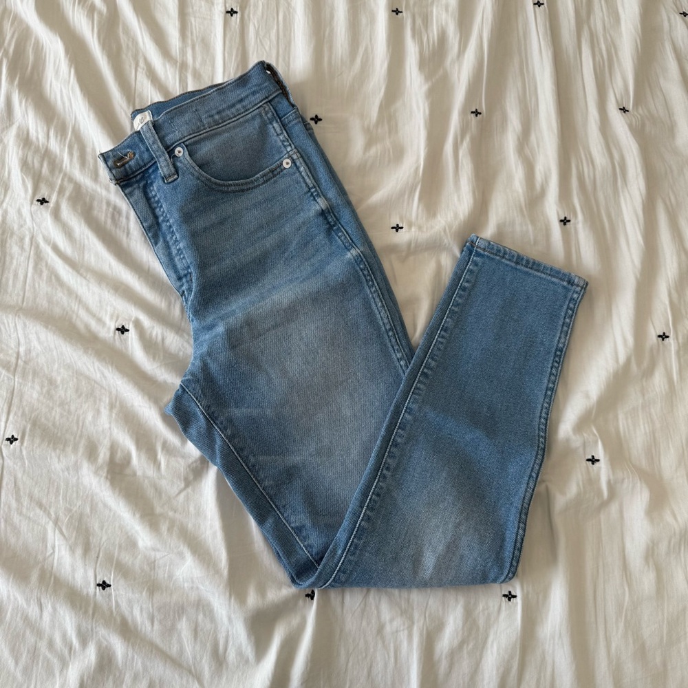 Madewell 10” High Rise Skinny Crop Blue Denim Jeans Size‎ 27